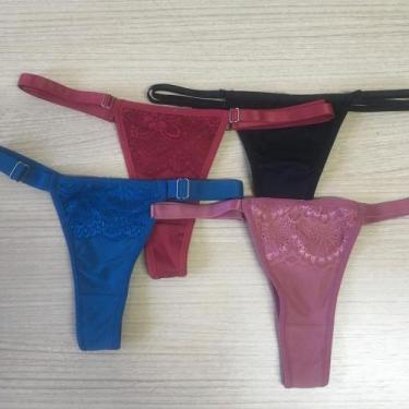 Imagem de Calcinha Fio Dental - Delisy, Vermelho, Tamanho Único