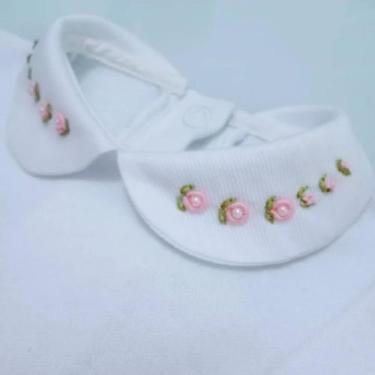 Imagem de Body Bebê Bordado Rococó - Gilolobaby, Branco, Rosa, Rn
