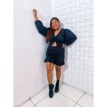 Imagem de Vestido Midi Brenda Plus Size - Donna Marry, Vermelho, 48