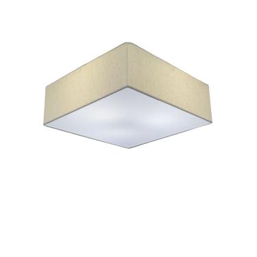 Imagem de Plafon de Sobrepor Quadrado SP-3050 Cúpula Cor Linho Bege