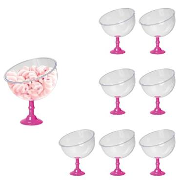 Imagem de 8 Baleiros 1,5l Taça Premium Bomboniere Acrílico Elegante (ROSA)