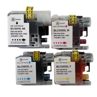 Imagem de Kit 4 Cartuchos Tinta LC505 LC509 LC525 LC529 LC535 LC539 LC545 LC549 Compatível Dcp-j100 Dcp-j105 | Novo