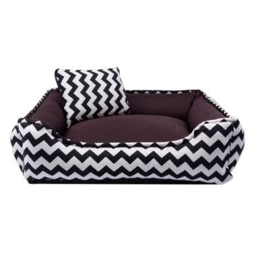 Imagem de Cama Pet Antifrio Lavável Caminha Quadrada Impermeável (Rosa Bebe,G)