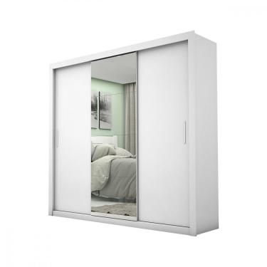 Imagem de Guarda-roupa Casal Melissa 4 Gvts Super Glass Carioca Móveis Branco