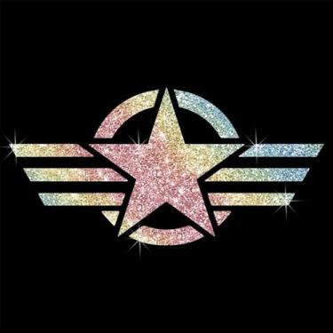 Imagem de Adesivo de decalque brilhante de PVC brilhante brilhante do exército militar do exército dos EUA para carros, laptops, motocicletas, parede, janela, bagagem, capa de arranhão, porta, multisuperfície