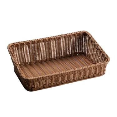 Imagem de Bothyi Cesta de Frutas, Organizador de Cozinha, Bandeja Rústica Feita à Mão para Servir Legumes, Frutas, Lanches E Outras Refeições. Ideal para Mesa de