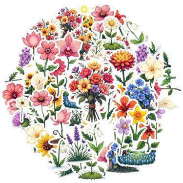 Imagem de 35 peças de adesivos de jardim de flores natureza brinquedo DIY adesivos detalhados de PVC para laptop, motocicleta, bagagem, telefone, faça você mesmo, guitarra, notebook, mala de viagem