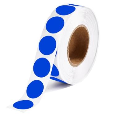 Imagem de 1000 peças de adesivos redondos azuis 1/2 polegada coloridos círculos adesivos pequenos etiquetas de código para escritório, loja, quintal, venda, casa, sala de aula, marcação (azul)