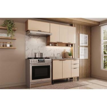 Imagem de Kit De Cozinha Completa 3 Peças Alpha (2aéreos+1balcão) C3p30 Freijo-off White - Carraro