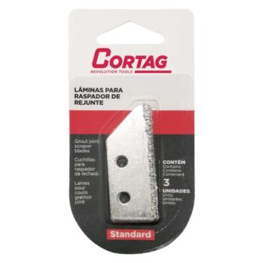 Imagem de Lâminas P/ Raspador De Rejunte Cortag 3 Peças Raspar Rejunte