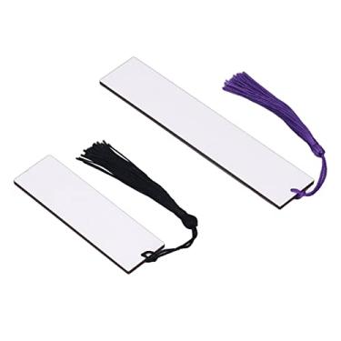 Imagem de Haofy Marcadores Em Branco de Sublimação, Borlas Coloridas, Presente Diy, Sublimação Dupla Face para Leitores, Professores, 60 Peças de Material Mdf