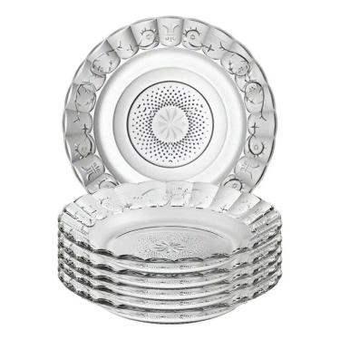 Imagem de 2X Jogo De Pratos Fundos Egípcio 6 Estrela Transparente