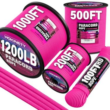 Imagem de HOKINETY Corda de paraquedas 1200 - 4,4 mm 14 fios de nylon carretel de paraquedas para cordão para acampamento ao ar livre sobrevivência tenda utilitária artesanato projetos faça você mesmo pesca