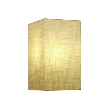 Imagem de Arandela Retangular Retro Vivare Md-2002 Cúpula Em Tecido 25/16x10cm - Bivolt Rustico-bege 127/220v