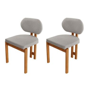 Imagem de Conjunto Com 2 Cadeiras Madeira Nala Luna / Imbuia Nat.