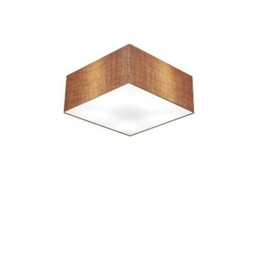 Imagem de Plafon Para Quarto Quadrado Sq-3000 Cúpula Cor Palha
