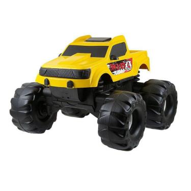 Imagem de Brinquedo Super Picape Extreme Monster Truck Amarela 38Cm