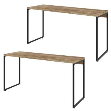 Imagem de Kit 02 Mesas Escritório E Aspen 150Cm C01 Carvalho