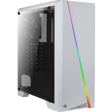 Imagem de Gabinete Gamer Aerocool Cylon Branco Rgb Lateral Acrílico
