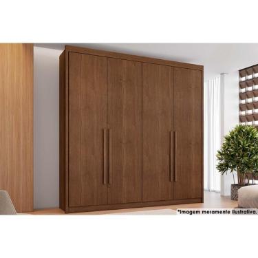 Imagem de Guarda Roupa 4 Portas E 4 Gavetas Bérgamo Cacau - Conquista