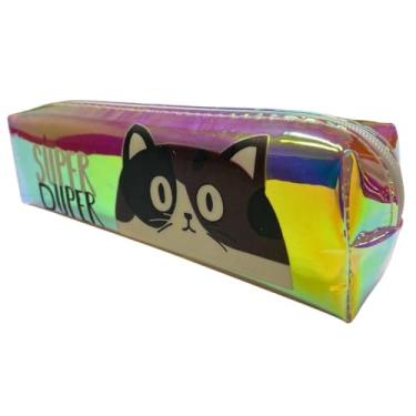 Imagem de Estojo Escolar VMP RF294 Metalizado – Compartimento Unico com Zíper Reforçado para Canetas, Lápis e Acessórios Escolares.