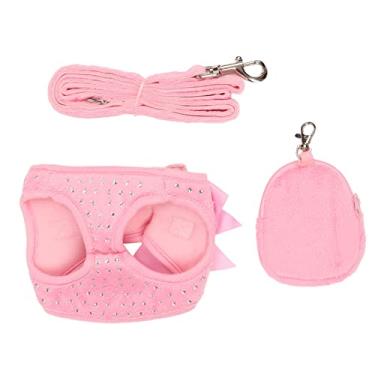 Imagem de Yctze Conjunto Bonito de Arnês e Trela para Cães Com Laço e, Colete Respirável Ajustável para Animais de Estimação, Corda de Tração Segura para Cães e Gatos Pequenos (S)
