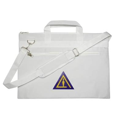 Imagem de Masonic Cryptic Masons Royal & Select Bolsa branca impressa à direita, leve, com mão e ombro, Branco, Large