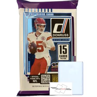 Imagem de 2025 Donruss Football NFL Blaster Pack(s)/Box Trading Cards + Toploader(s) + Magnetic Holder and StreetCards Magnet! Look for Downtown! (Pack + Toploader + Magnetic Holder)