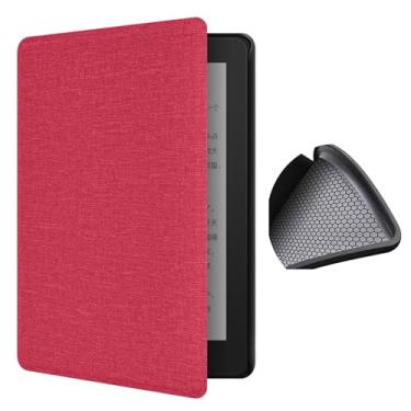 Imagem de Yzlvigrous Caixa de Textura de Pano para Kindle Paperwhite 7/6/5ª Geração 2015/2013/2012, Tampa Traseira de TPU Macia de 6 Polegadas com Sono/despertar Automático, Modelo: DP75SDI/EY21