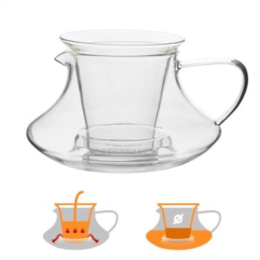 Imagem de watchget Conjunto de cafeteira de extração estática com jarra para servidor de café e copo de filte, gotejador de café de vidro, copo de imersão