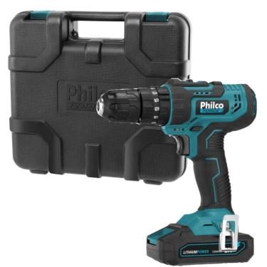 Imagem de Furadeira Parafusadeira Impacto 3/8Pol A Bateria 21V Philco