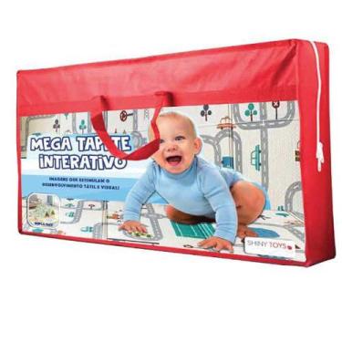 Imagem de Tapete de Atividades Bebês Dupla Face Carrinho 200x150x0,5cm - Shiny T