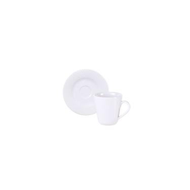 Imagem de Conjunto Xícara E Pires De Café Tramontina Santorini Em Porcelana 70 Ml 2 Peças