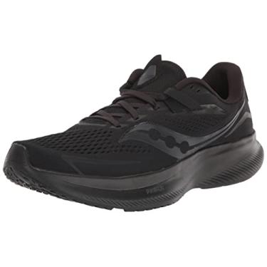 Imagem de Saucony Tênis de corrida feminino Ride 15, Preto/Preto/Preto, 40