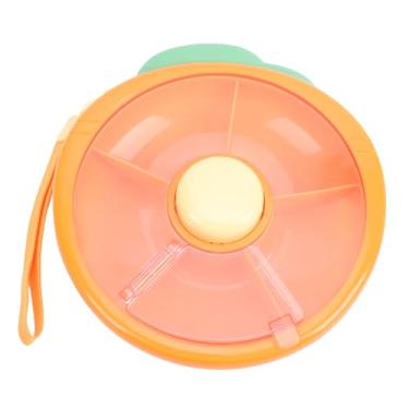 Imagem de Zerodis Recipiente de Lanche Spinner Armazenamento de Alimentos Recipiente de Lanche Reutilizável Com Dispensador de 5 Compartimentos e Tampa Design Removível à Prova de Vazamentos para Crianças de Escolar Spinner Kids (#11)