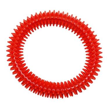 Imagem de Amagogo Anel sensorial com pontas, pulseira antiestresse, brinquedo sensorial para massagem em sala de aula, Vermelho