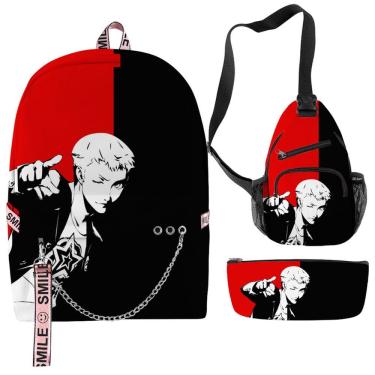 Imagem de Conjunto de mochilas Goro Akechis Cartoon Kids School 3 unidades