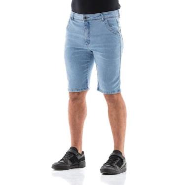 Imagem de Bermuda Jeans Masculina Arauto Confort, Azul claro, 44