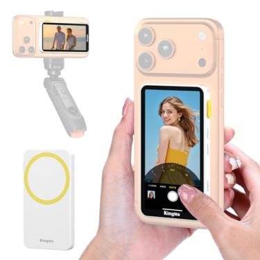 Imagem de King Ma Monitor de tela sensível ao toque, tela magnética para celular Vlog Selfie, sincronização da câmera traseira do iPhone, tela de selfie com obturador e controle de zoom, suporta gravação iPhone