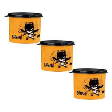 Imagem de Kit 3 Potes Tupper Redondinha Kids Batman 500ml - Tupperware