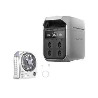 Imagem de EcoFlow DELTA 3 Plus 127v - Estação De Energia Portátil 2200W / 1024Wh + Ventilador Brinde
