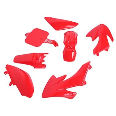 Imagem de Acouto, Personalização, Atualização ABS Elegante e Fácil Instalação Kit de Carenagem Corporal Paralama Adequado para CRF50 XR50 Pit Dirt Motor Trail Bike - Com (Vermelho)