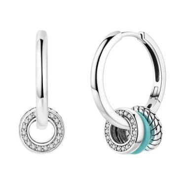 Imagem de Brinco de argola de prata 925 para mulheres pendientes lua sol brincos