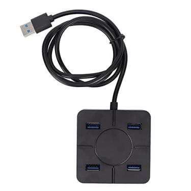 Imagem de aqxreight Hub 4 Portas USB 2.0 480Mbps Transmissão de Alta Velocidade Função Multiuso Acessório para Laptop para X Windows95/98/ME/2000/XP/Vista/ou Suporte High Back 480Mbps e