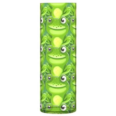 Imagem de JUZIHAI Vaso com estampa de sapo de desenho animado para flores, 9,9 cm x 30 cm, cilindro de plástico, moderno, vaso de flores para centro de mesa de casamento, decoração de casa