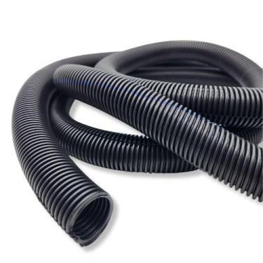 Imagem de 567ITG Tubo de tear de fio dividido de 0,9 cm x 3 m - Conduíte protetor de fio automotivo preto, capa de fiação elétrica e envoltório de chicote, manga de cabo flexível