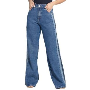 Imagem de Calça Jeans Sawary Wide Leg - 281706 - Azul 42, Azul, 42