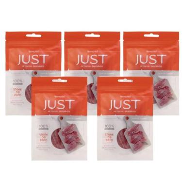 Imagem de Kit Petisco Just Steak de Pato Cães e Gatos 75g 5 unidades - GERMANHAR