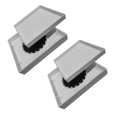 Imagem de Kit 2 Ralo Oculto 15x15 Invisivel P/ Piso Porcelanato Branco