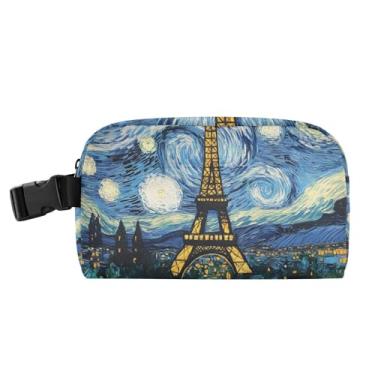 Imagem de TSENQUE Toalha Paris Eiffel Noite Estrelada Lancheira Personalizada para Meninas Mulheres Isolada Linda Lancheira Rosa para Trabalho, Lancheira Macia Portátil Infantil para Meninos